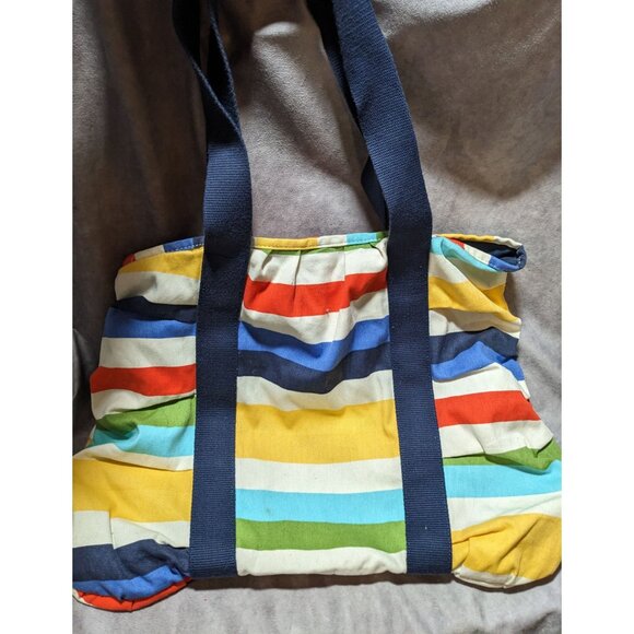 Retro Roxy Striped Canvas Beachy Tote Bag - Picture 12 of 14